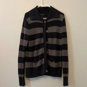 Black & grey button cardigan sweater. Size L. Tommy Hilfiger.